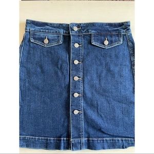 Loft Denim Button Up Skirt